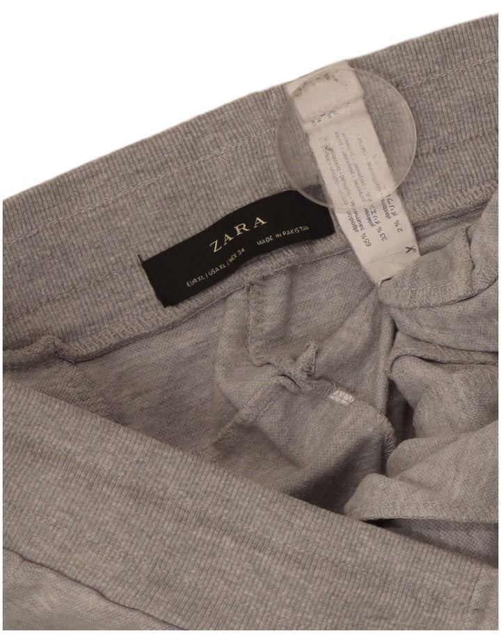Zara Pantalon de survêtement court pour homme Joggers XL Gris Coton