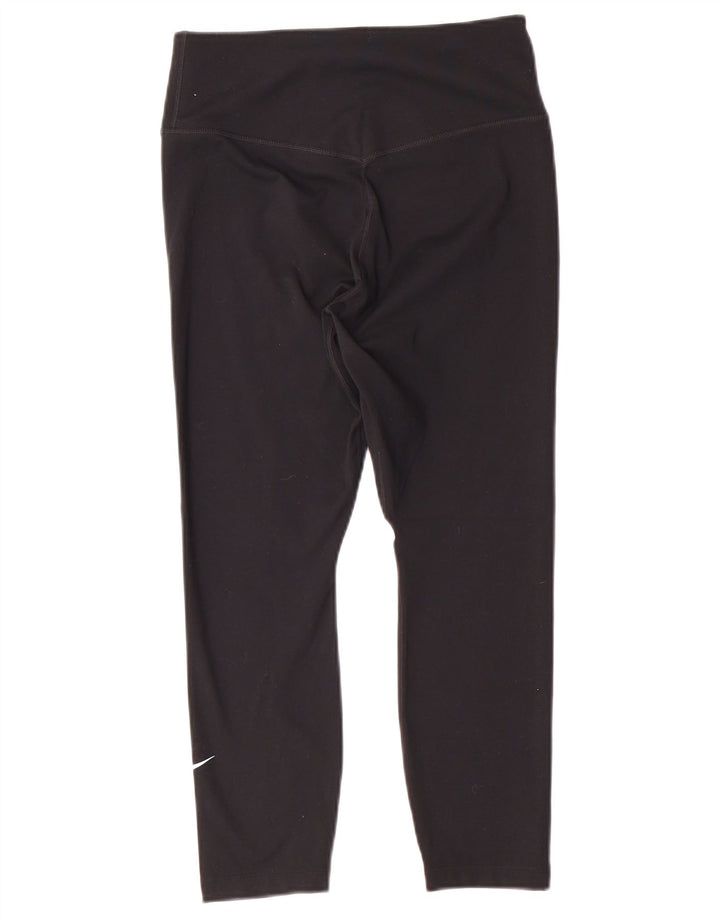 NIKE Legging Capri Dri Fit pour femme UK 8 Small Noir Polyester