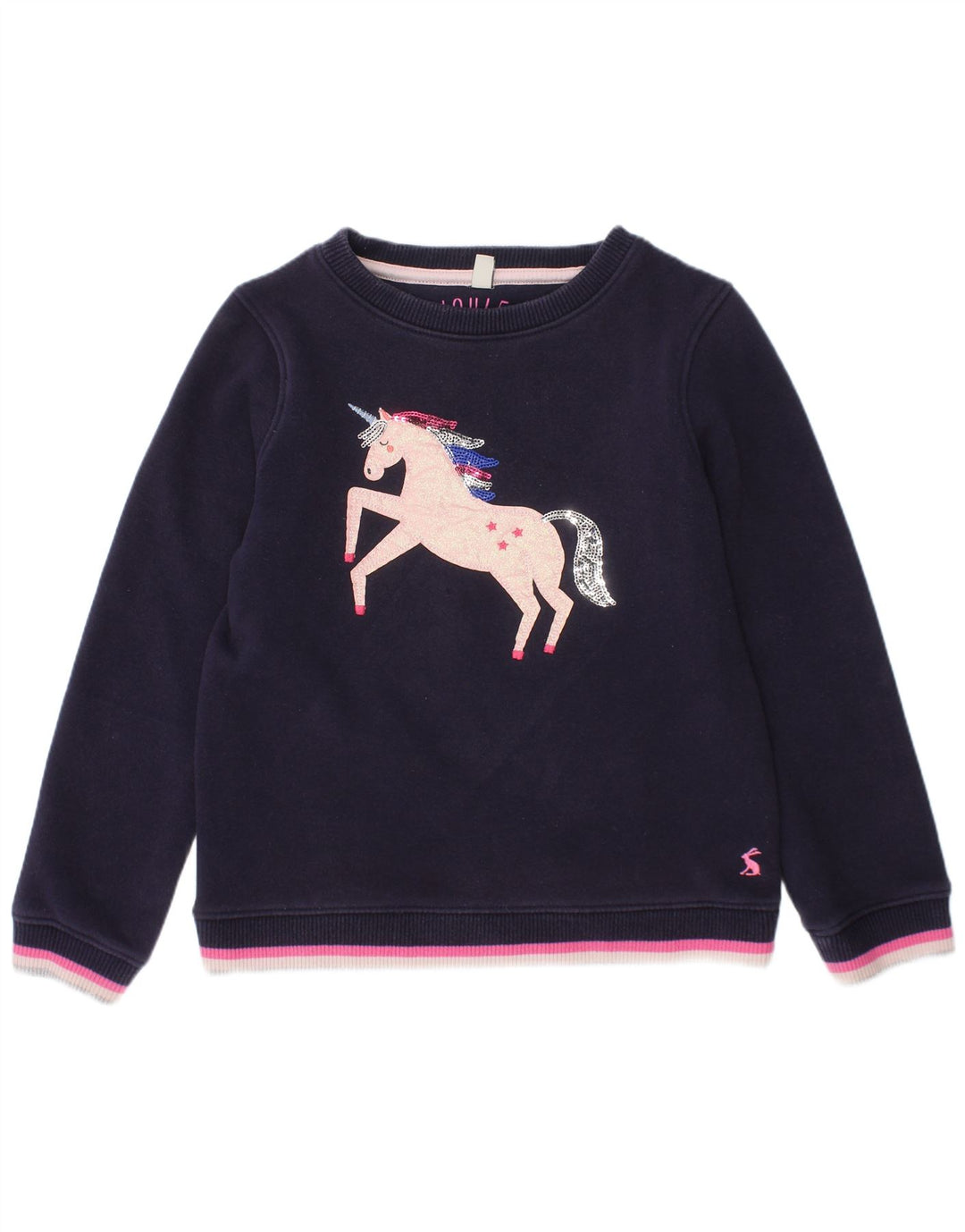 Joules Pull Licorne Fille 7-8 ans Bleu Marine Polyester