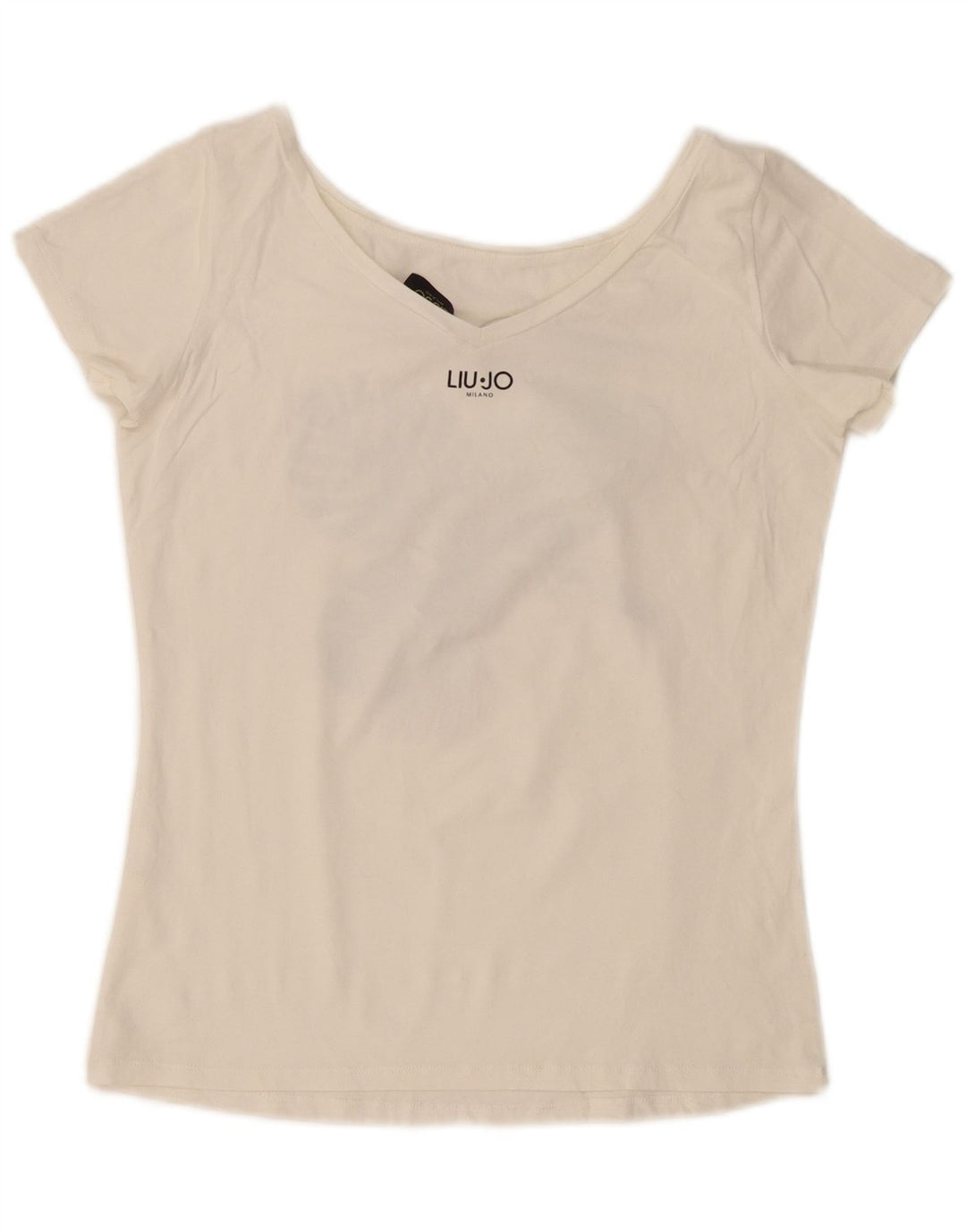 Liu Jo T-shirt graphique pour femme UK 14 Blanc moyen