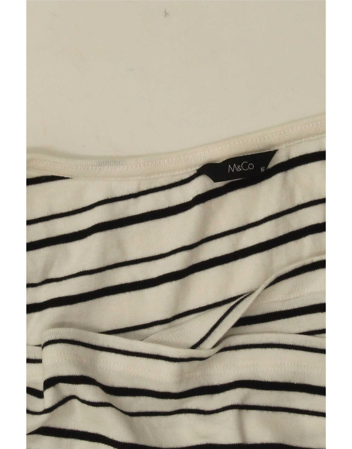 M&Co Débardeur pour femme UK 16 Large Blanc Rayé