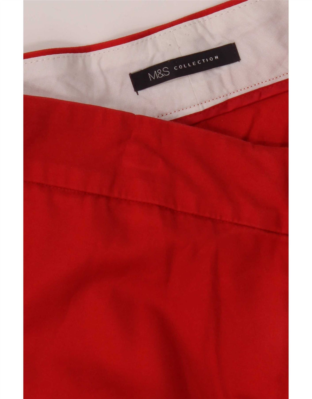 Marks & Spencer Pantalon Capri Droit Femme W34 L22 Rouge