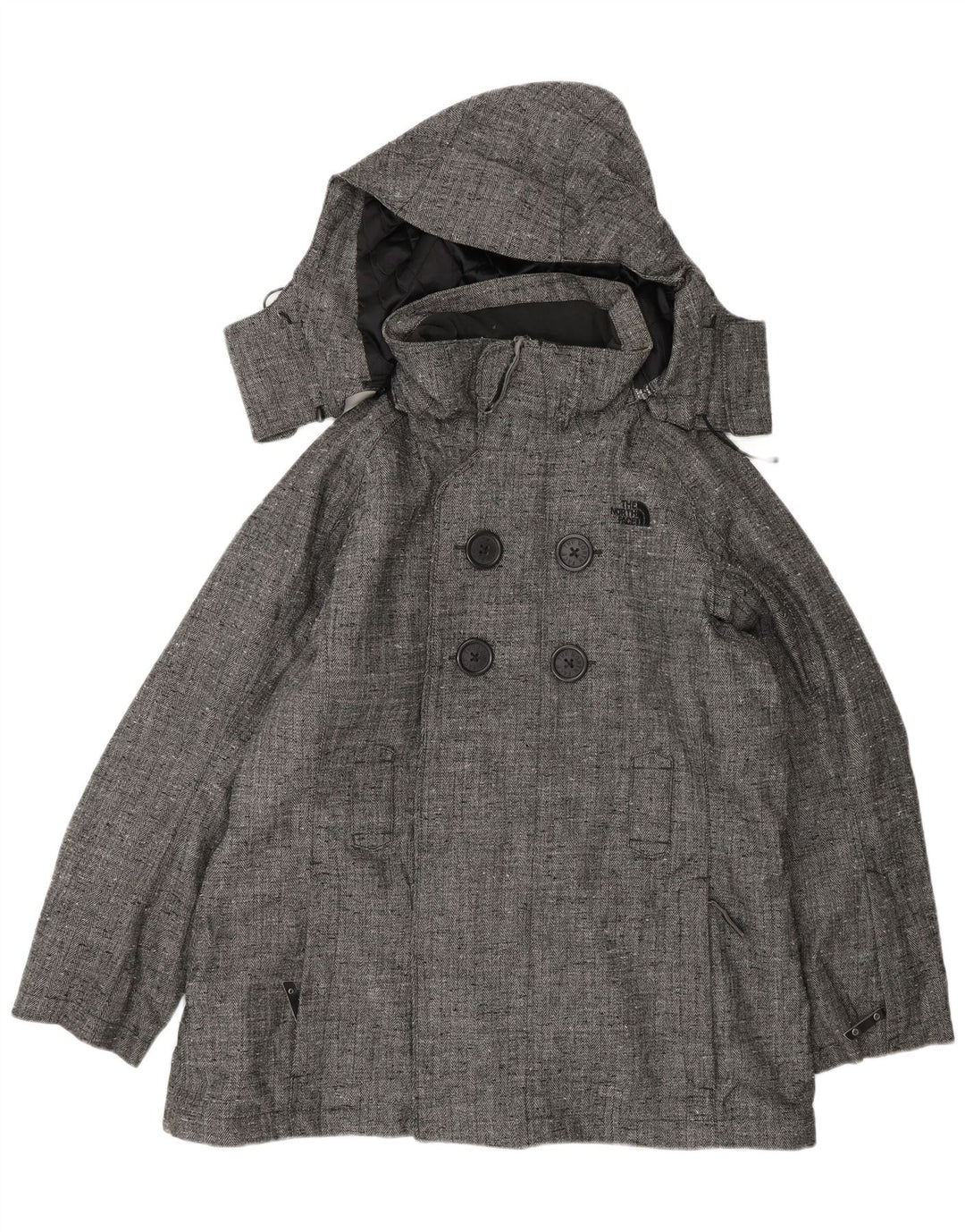 The North Face Veste bomber à capuche pour femme UK 16 Grand chevrons gris