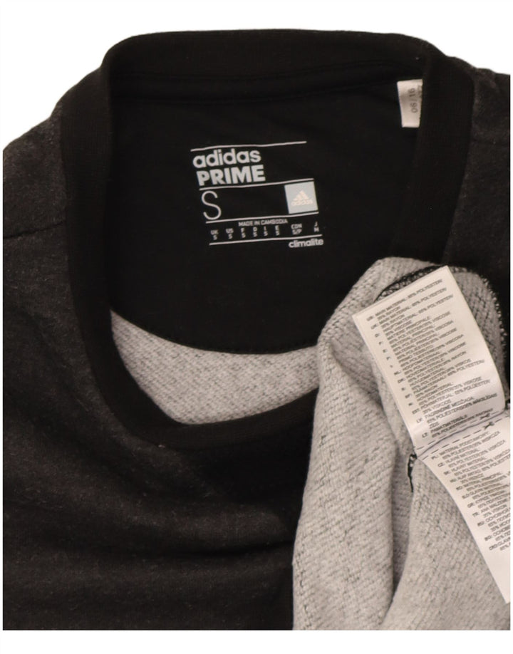 Adidas Climalite Graphic Sweatshirt Jumper Petit Gris Colorblock
