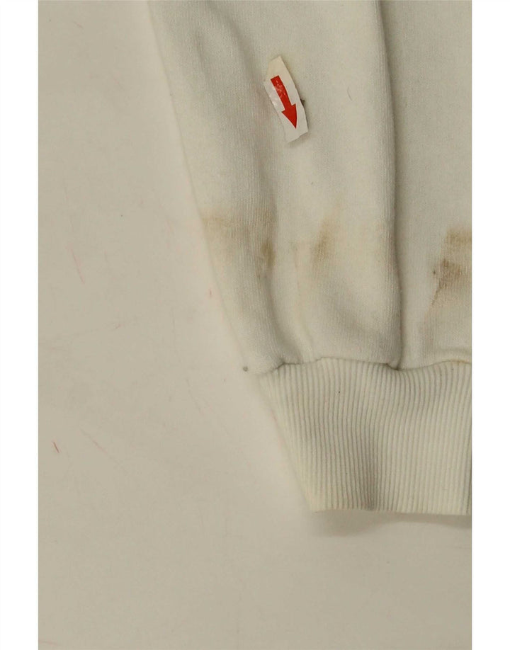 Zara Sweat-shirt surdimensionné graphique pour femme UK 10 Petit Blanc