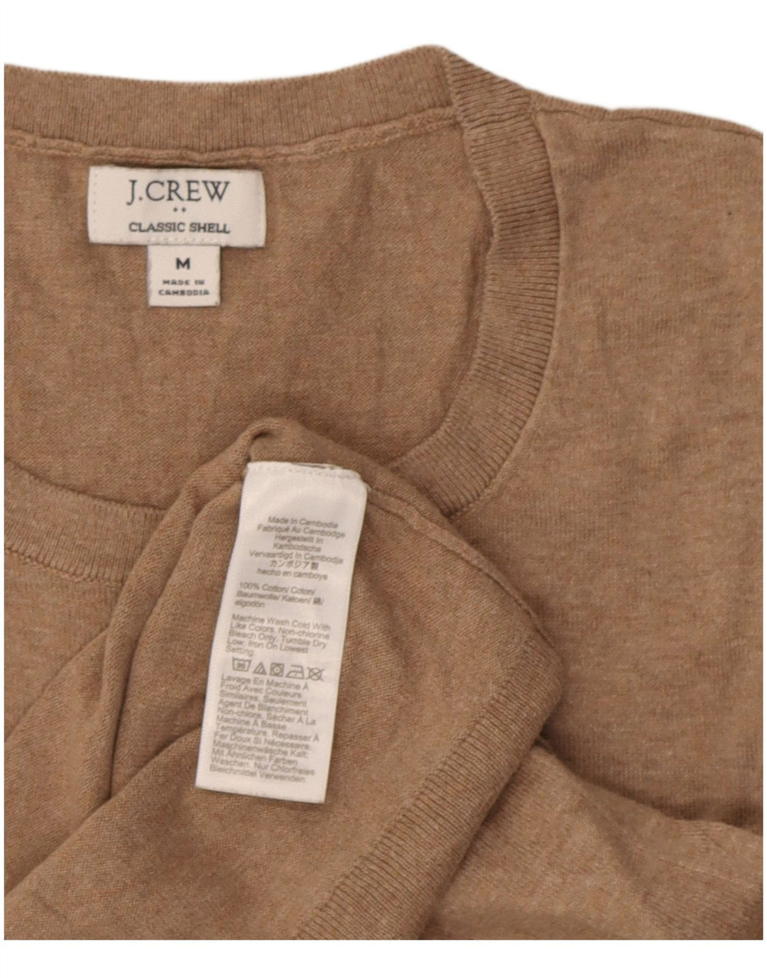 J. Crew Débardeur classique pour femme UK 12 en coton beige moyen