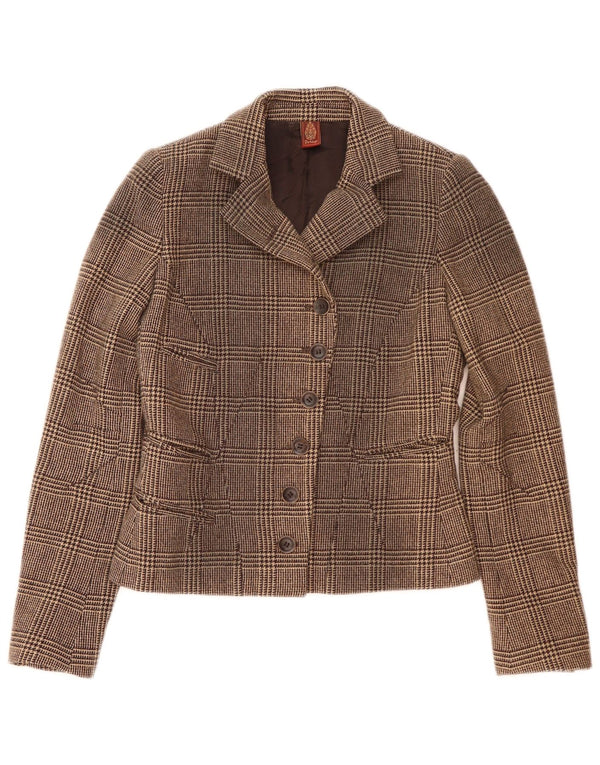 Dondup Veste blazer à 6 boutons pour femme IT 42 en laine pied-de-poule marron moyen