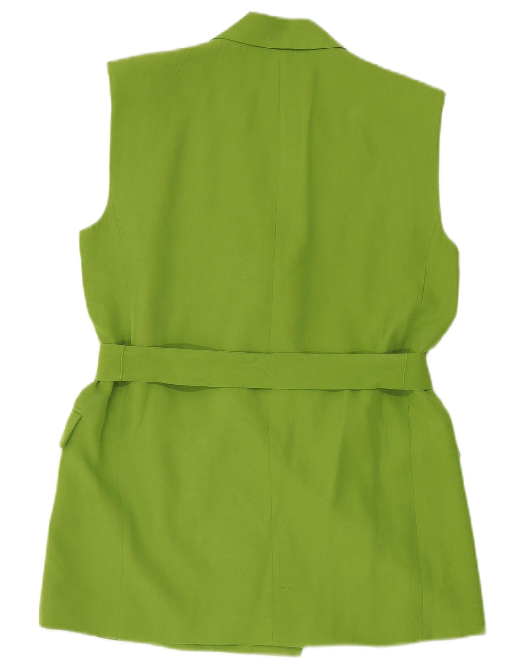Zara Veste blazer sans manches à double boutonnage pour femme UK 14 Vert moyen