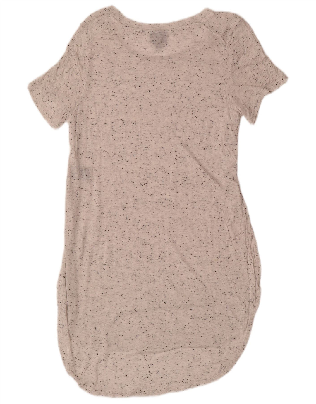 MOSSIMO Robe T-Shirt Femme UK 12 Rayonne Mouchetée Blanche Moyenne