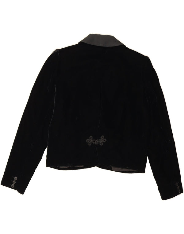 VALENTINO Femme Veste Blazer Courte À Double Boutonnage IT 42 Noir Moyen
