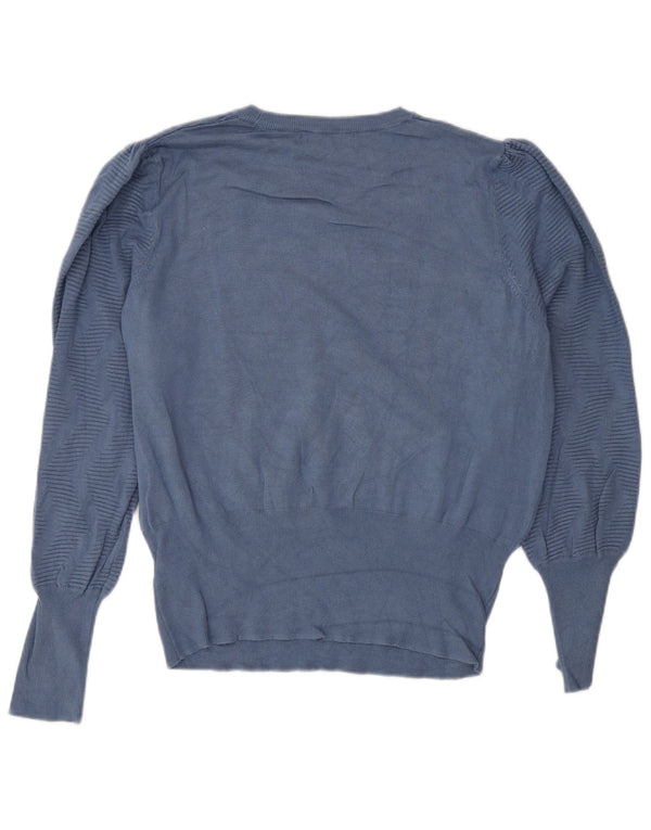 Marks & Spencer Pull à col rond pour femme UK 16 Large Bleu