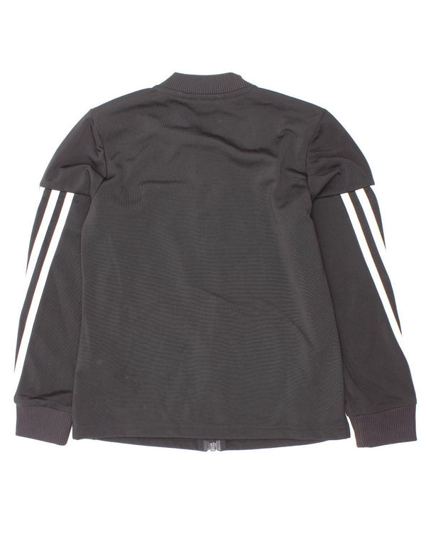 Adidas Veste de survêtement pour fille 7-8 ans Noir à fines rayures Polyester