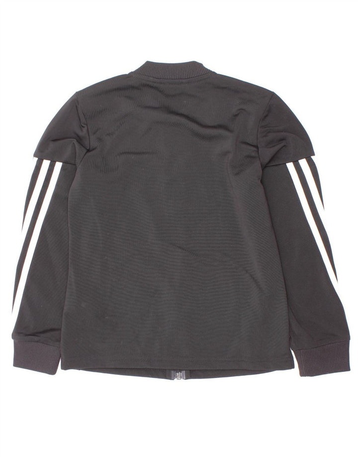 Adidas Veste de survêtement pour fille 7-8 ans Noir à fines rayures Polyester