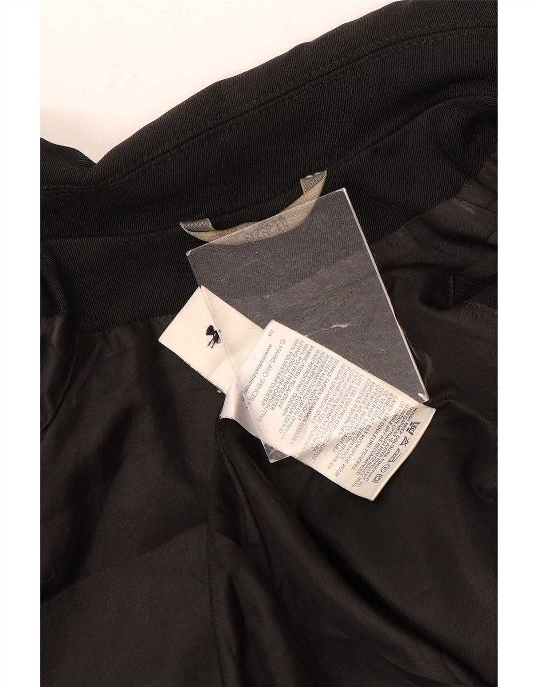 Marks & Spencer Manteau pour femme UK 12 Medium Noir Polyester