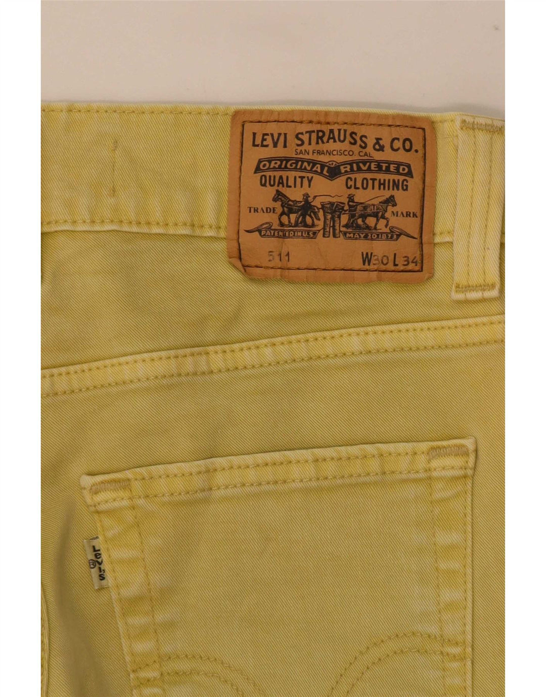 Levi's Jean Slim 511 Homme W30 L34 Jaune