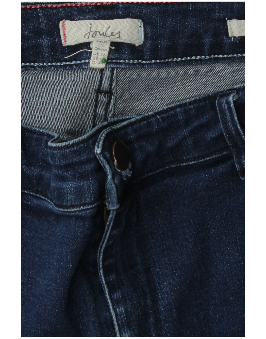 JOULES Jean skinny pour femme UK 16 Large W32 L29 Bleu Coton