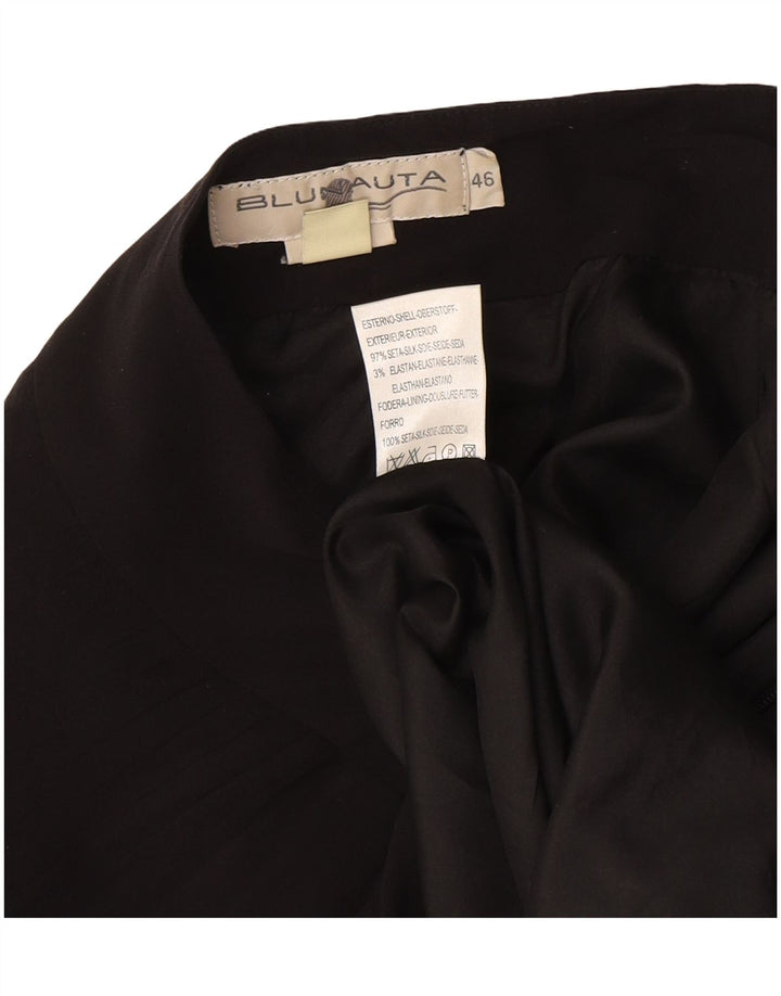 Blunauta Femme Mini Jupe IT 46 Large W36 Soie Noire