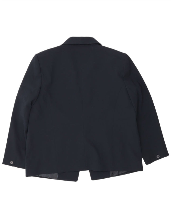 John Lewis Veste blazer à 1 bouton pour femme UK 18 XL Bleu marine Polyester