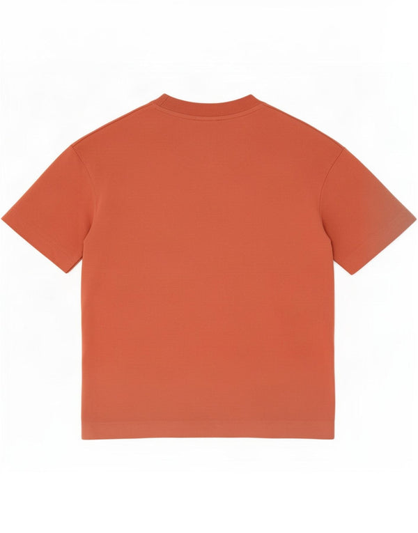 Zara Homme T-Shirt Top Orange Moyen Coton