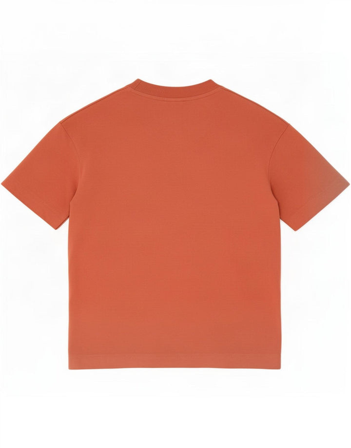 Zara Homme T-Shirt Top Orange Moyen Coton