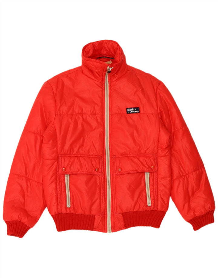 RADICI Veste matelassée à capuche IT 48 Homme Rouge Moyen Polyamide