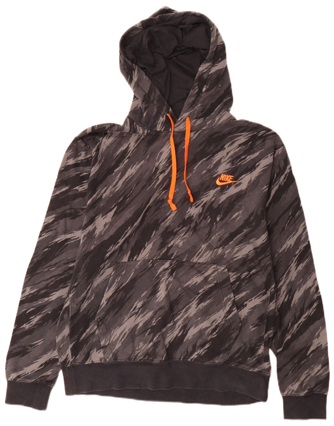 Nike Pull à capuche en coton camouflage gris moyen pour homme