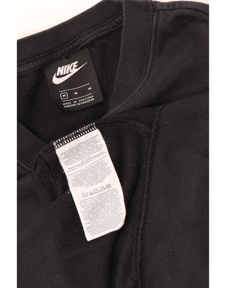 Nike Sweat-shirt court surdimensionné pour femme UK 14 en coton noir moyen