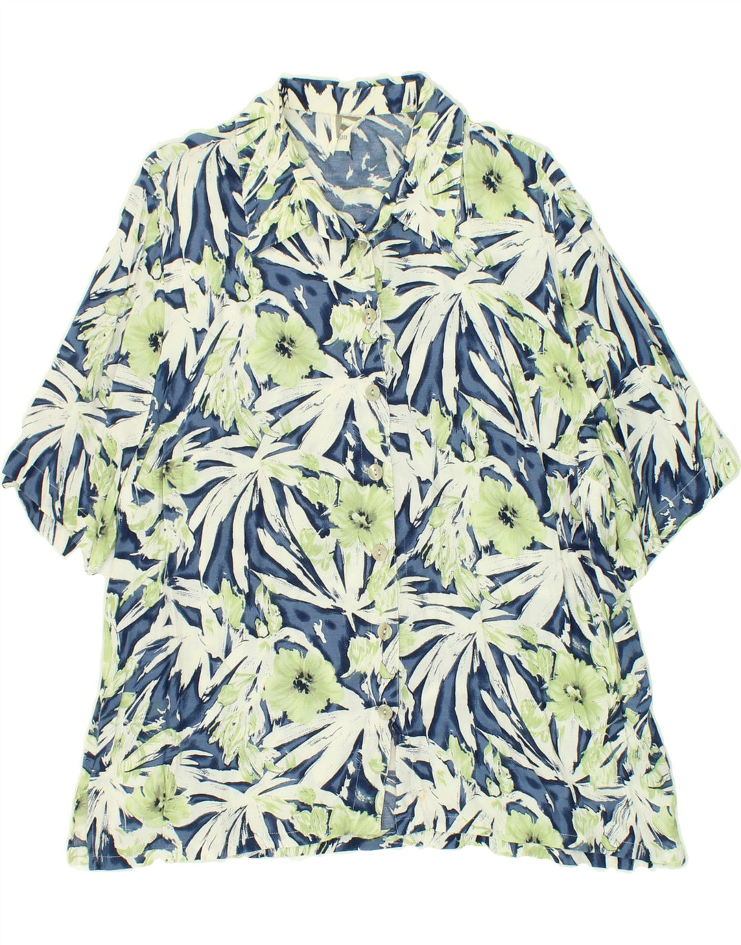FRANKENWALDER Womens Short Sleeve Shirt IT 46 Large Multicoloured Floral Vintage Frankenwalder and Second-Hand Frankenwalder from Messina Hembry 