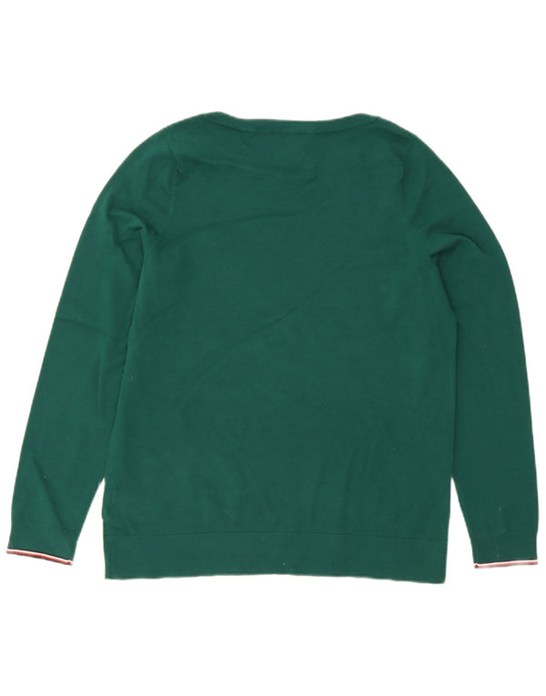 Tommy Hilfiger Pull col bateau pour femme UK 20 2XL Vert Coton