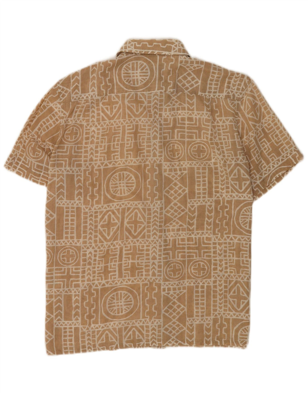 Diesel Chemise à Manches Courtes Homme Beige Moyen Géométrique Coton
