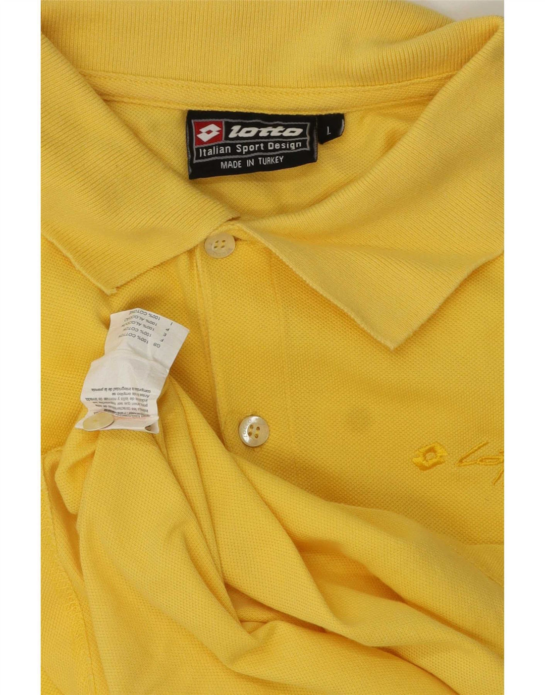 Lotto Polo Homme Grand Jaune Coton