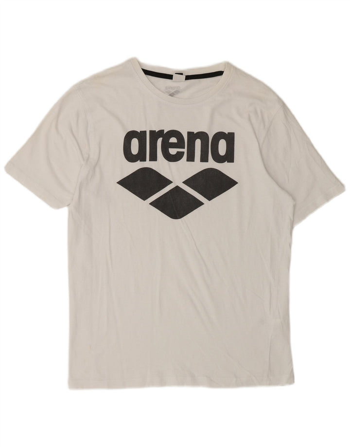 Arena T-Shirt Graphique Homme Blanc Moyen Coton