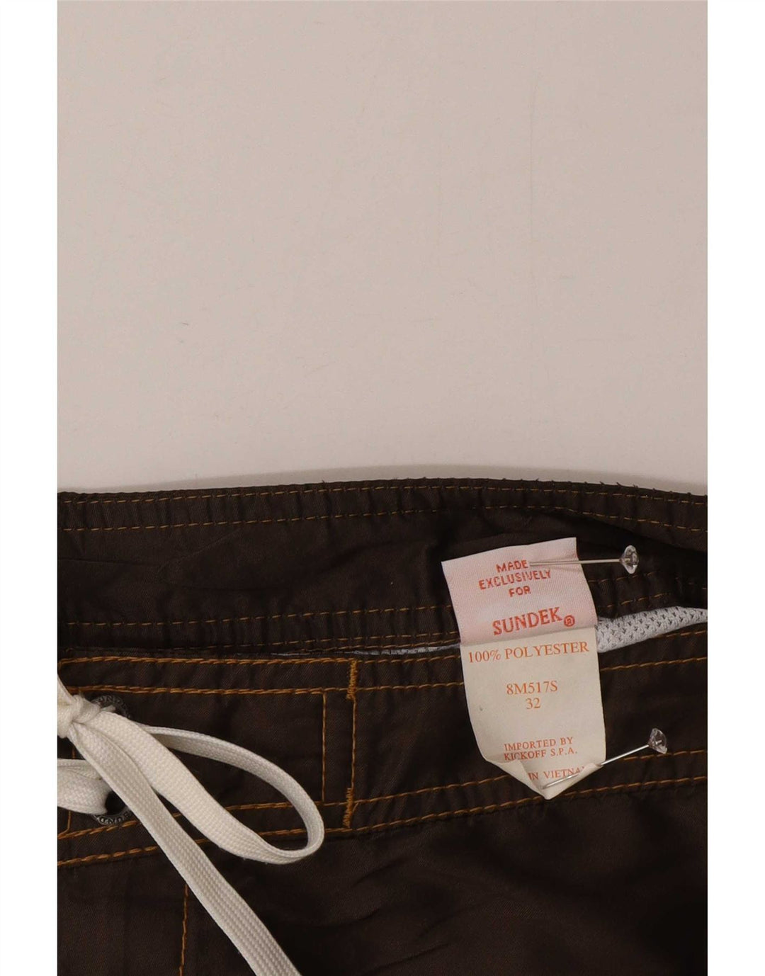 Sundek Short de bain homme polyester marron moyen