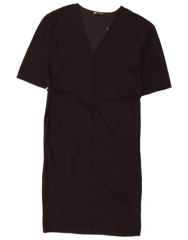 Zara Femme Robe Maxi Oversize UK 10 Petit Noir Polyester