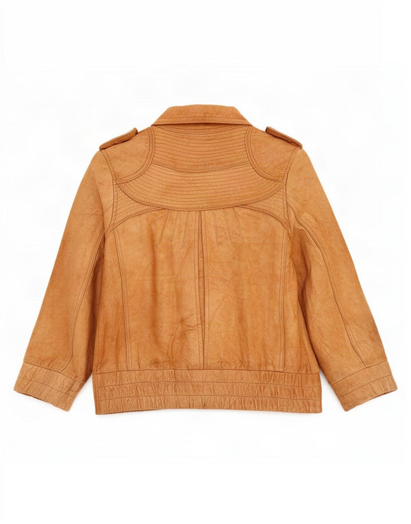 Miss Selfridge Veste en cuir militaire à manches 3/4 pour femme UK 8 Small Beige