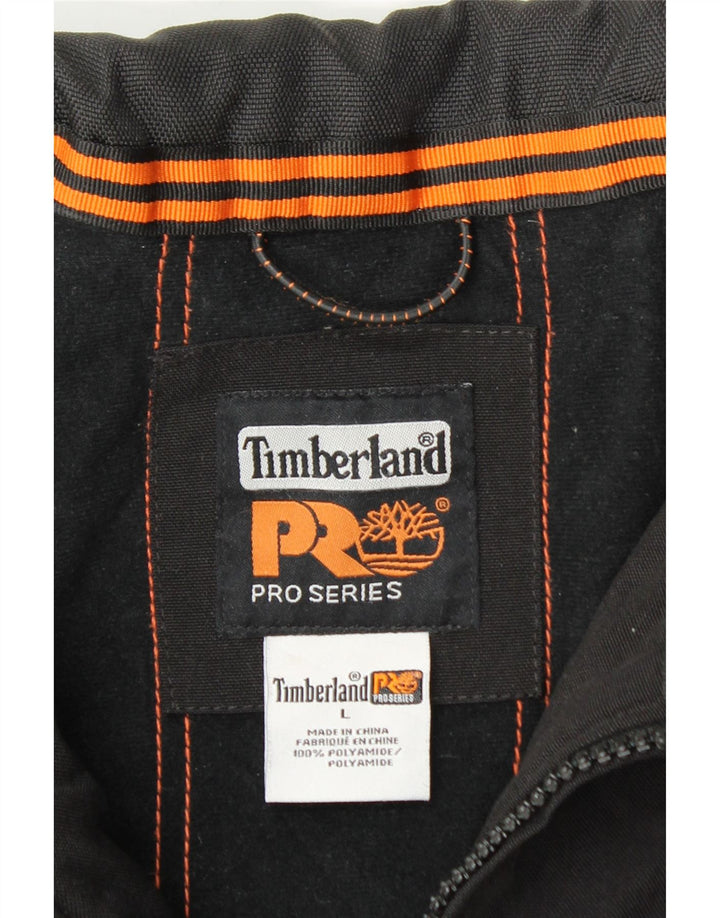 Timberland Veste coupe-vent pour homme UK 40 Large Noir Colourblock Polyester