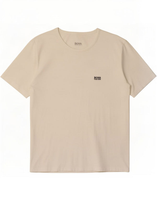 Hugo Boss Homme T-Shirt Top Large Coton Blanc