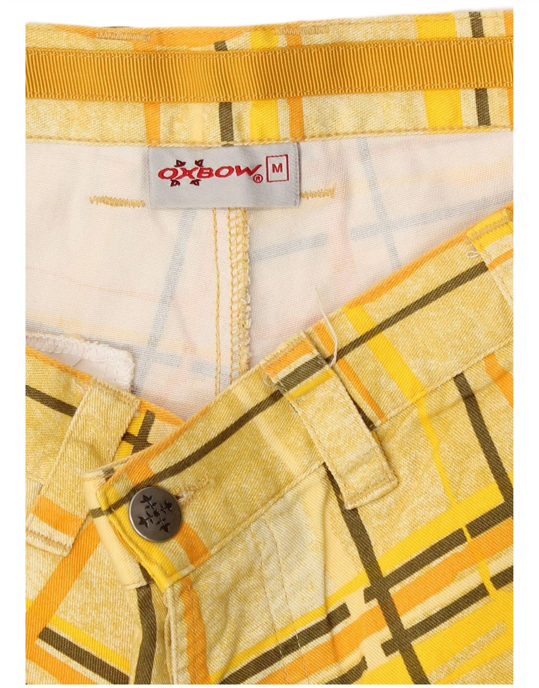 Oxbow Short Chino Homme Medium W30 Carreaux Jaunes