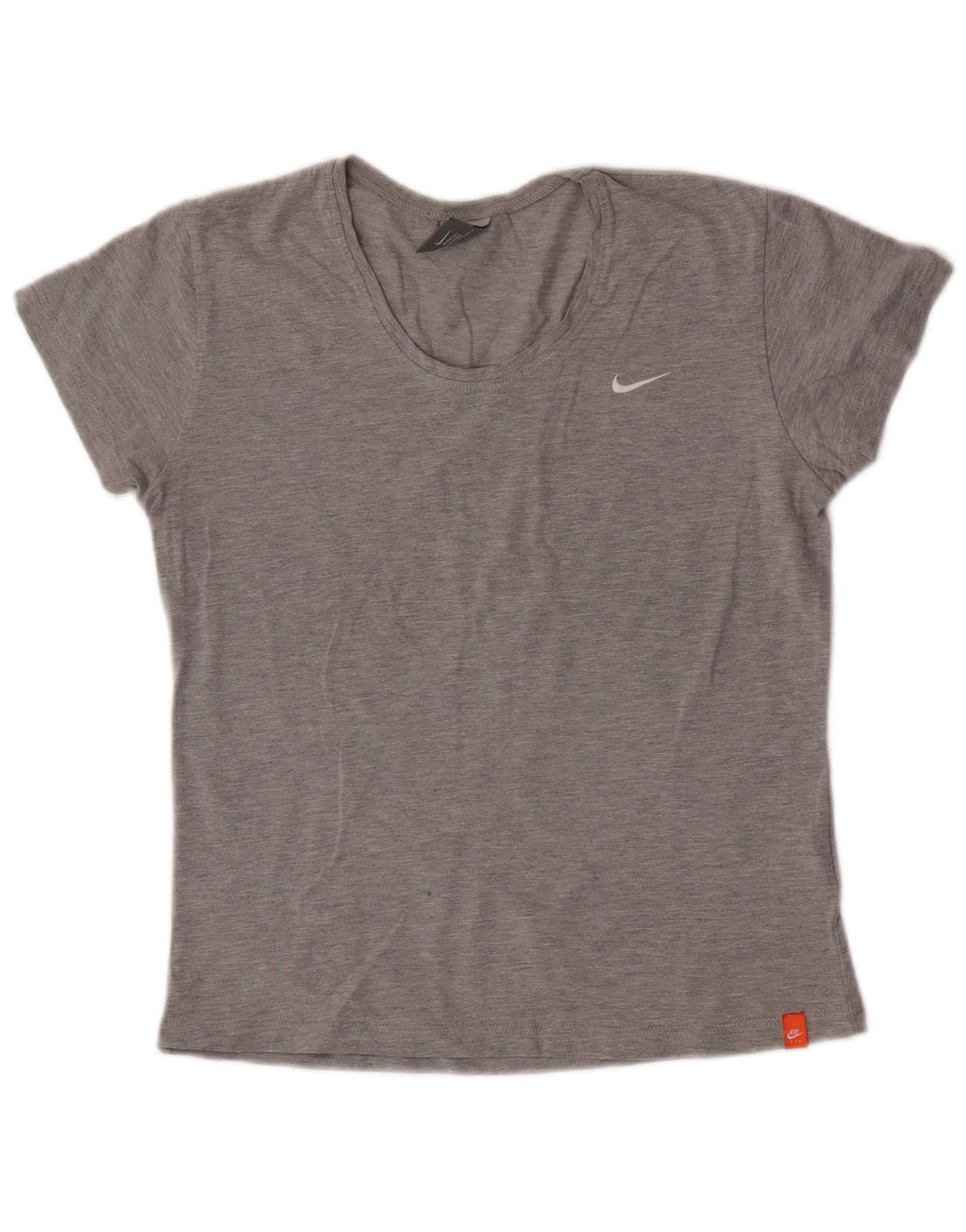 Nike T-Shirt Femme UK 10/12 Gris Moyen Coton