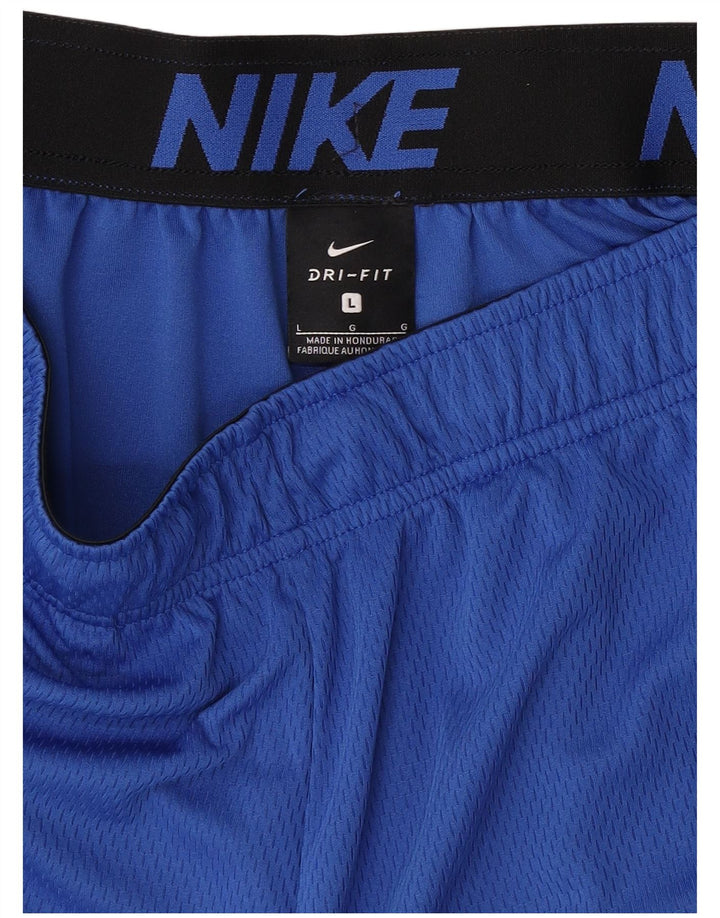 Nike Short de sport pour homme Taille L Bleu