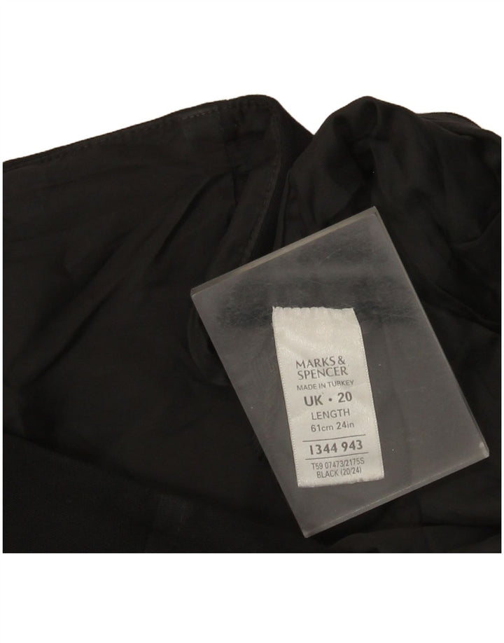 Marks & Spencer Mini jupe crayon femme UK 20 2XL W40 Noir Polyester