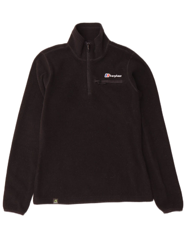 Berghaus Pull polaire à col zippé pour femme UK 8 Small Noir Polyester