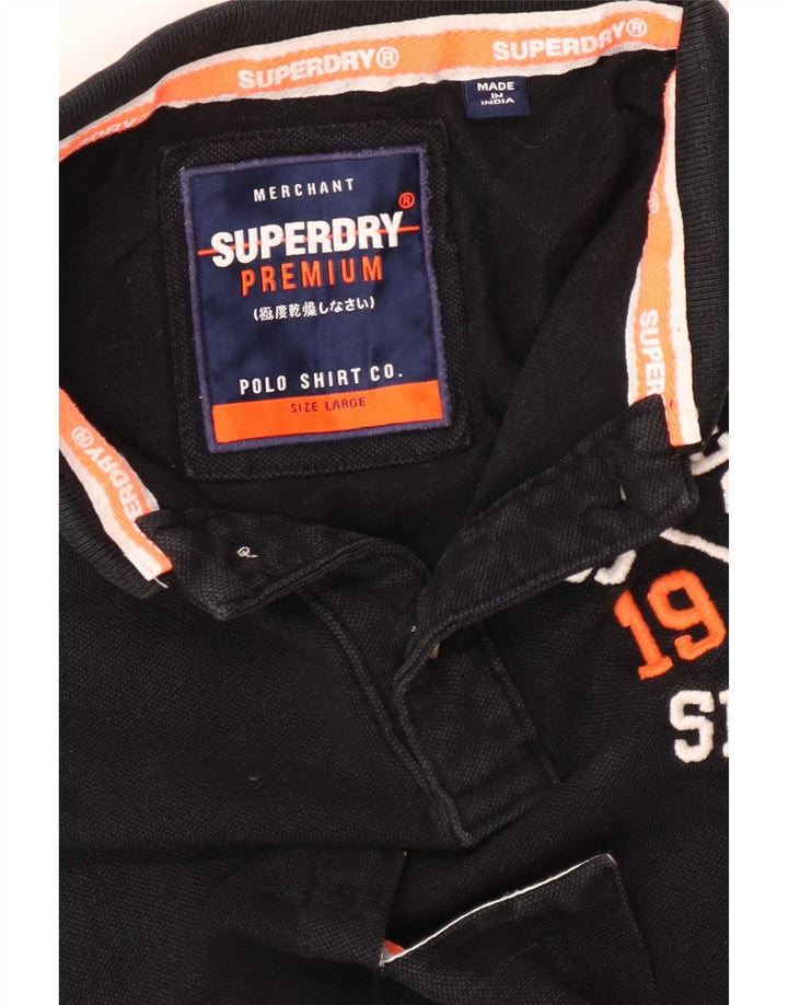 Superdry Polo Graphique Homme Grand Noir