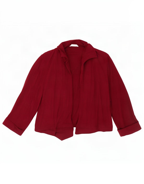 Marks & Spencer Cardigan court à manches 3/4 pour femme UK 18 XL Bordeaux