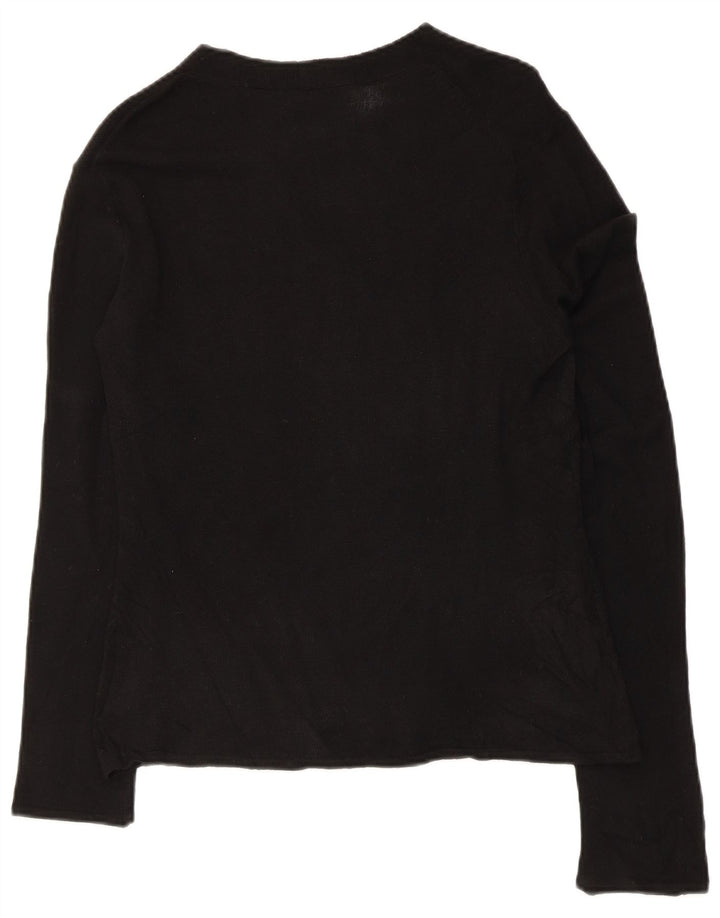 Mossimo Haut Femme Manches Longues UK 44 Grand Acrylique Noir