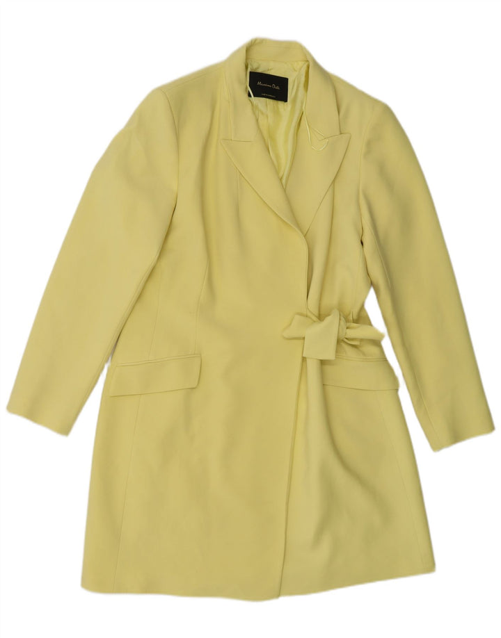 Massimo Dutti Manteau Femme EU 42 Large Jaune Viscose