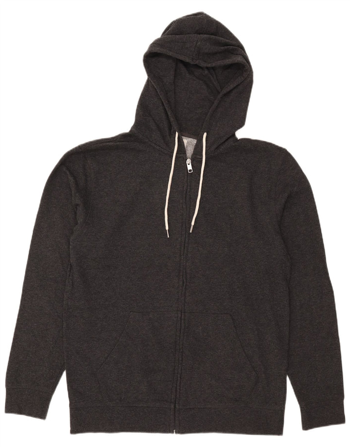 Quiksilver Pull à capuche zippé pour hommes, grand coton gris
