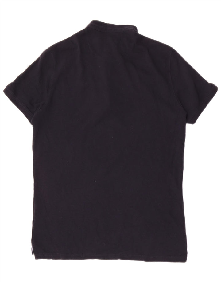 MASSIMO DUTTI Polo Homme Bleu Marine Moyen Coton