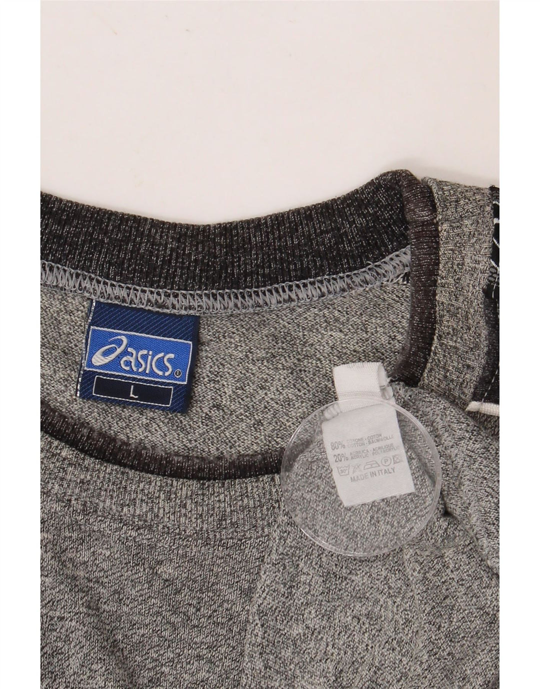 ASICS T-shirt graphique pour hommes en coton color block grand gris