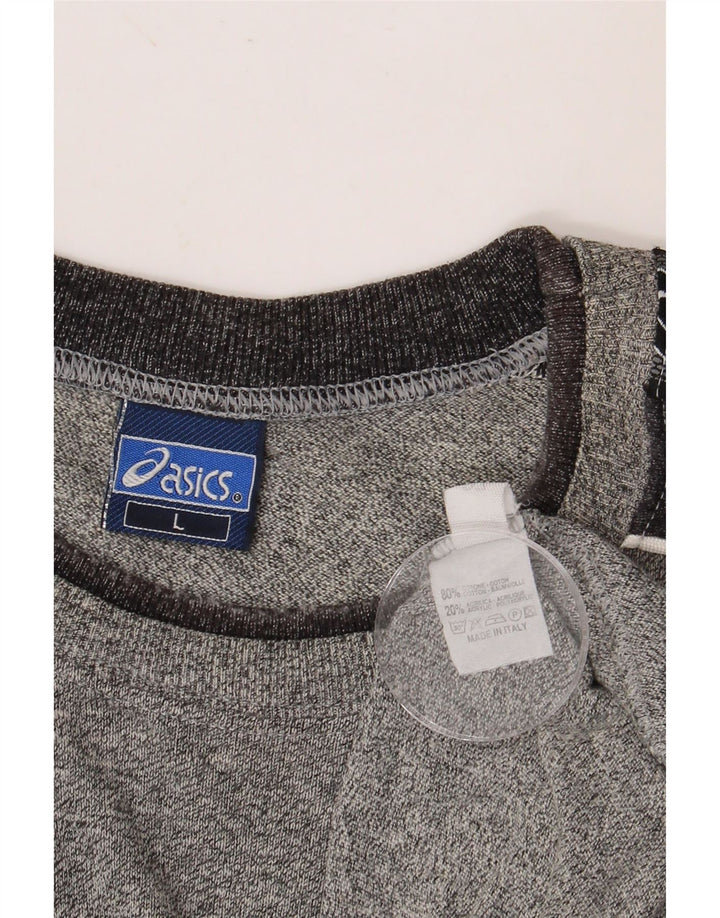 ASICS T-shirt graphique pour hommes en coton color block grand gris